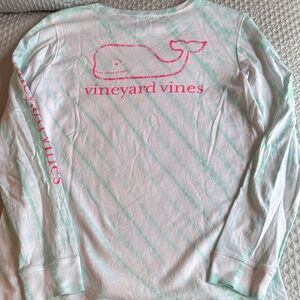 Vineyard Vines Pink Logo Tie-Dye Shirt